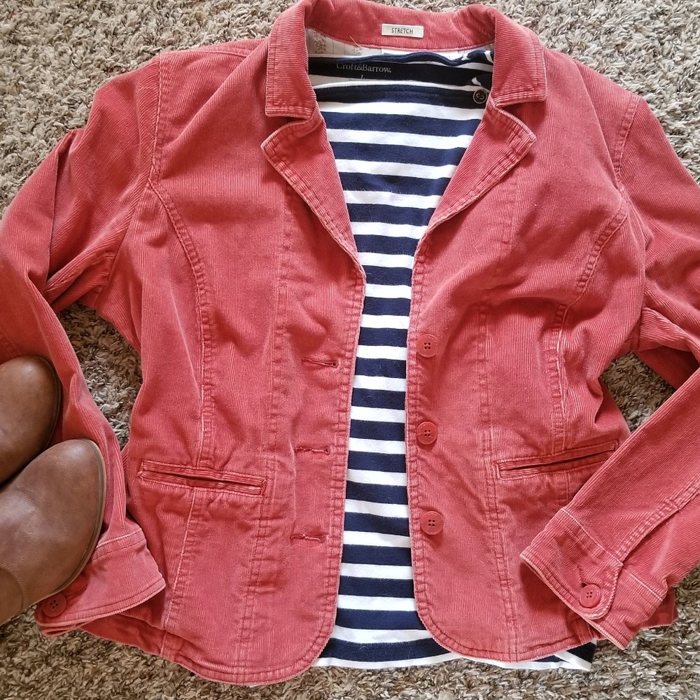 Burnt Orange St. John's Bay Corduroy Jacket L
